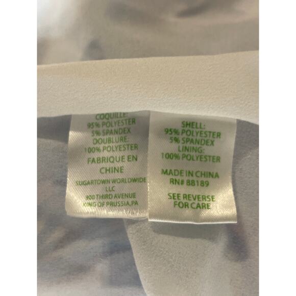 Lilly Pulitzer Winona Blue Floral V Neck Long Sleeve Mini Swing Shift Dress Sz S - Picture 4 of 4